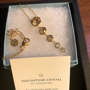 Touchstone Crystal Gold Fizzy Necklace
